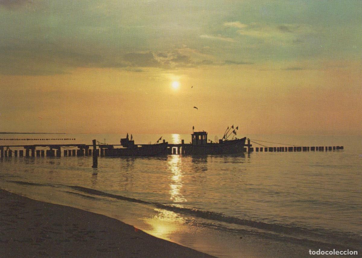 Postcards: Germany Fishing Boats Pier Sunset Landscape Unposted *YAY498