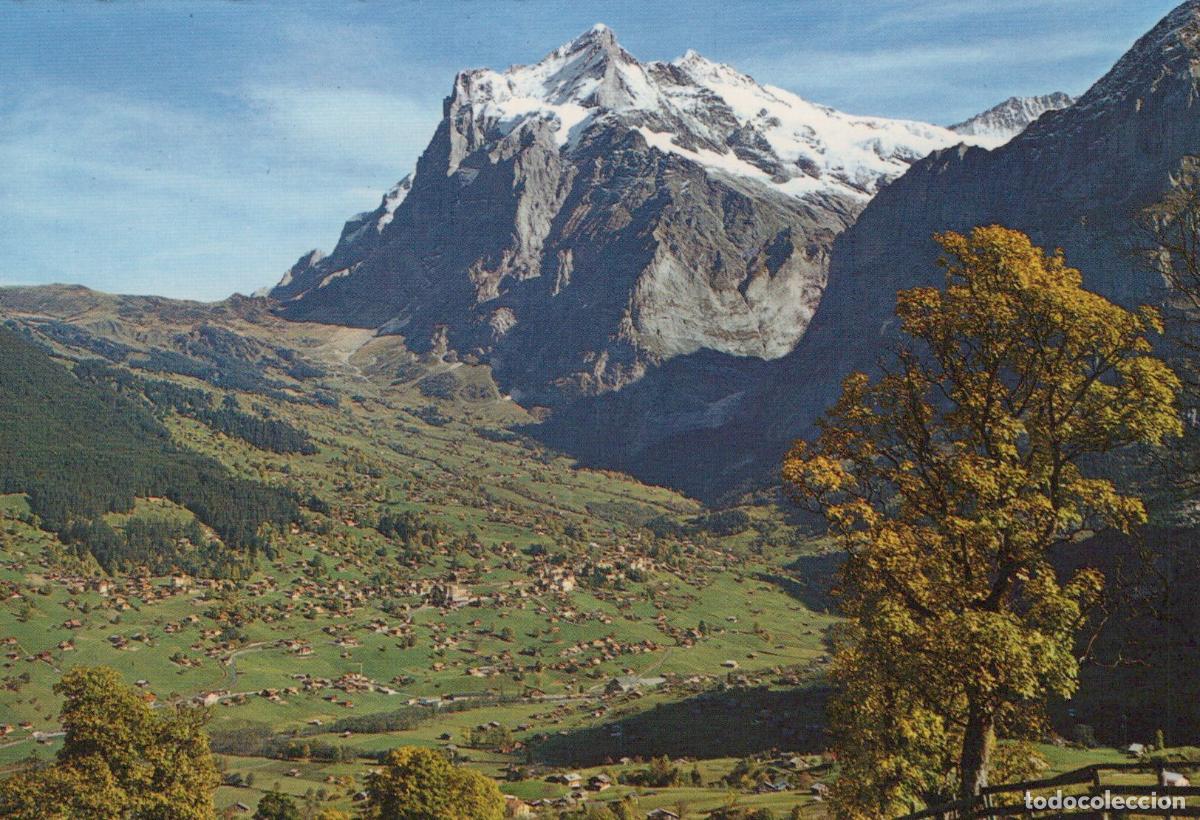 Postcards: Switzerland Grindelwald Wetterhorn Mountain Village Landscape Unposted *YAY500