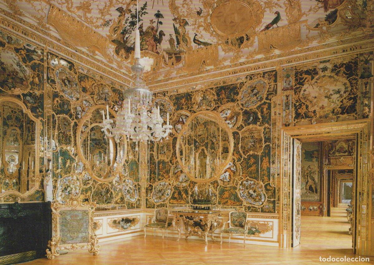 Postcards: Germany W&uuml;rzburg Residenz Mirror Cabinet Rococo Interior Gold Unposted *YAY219