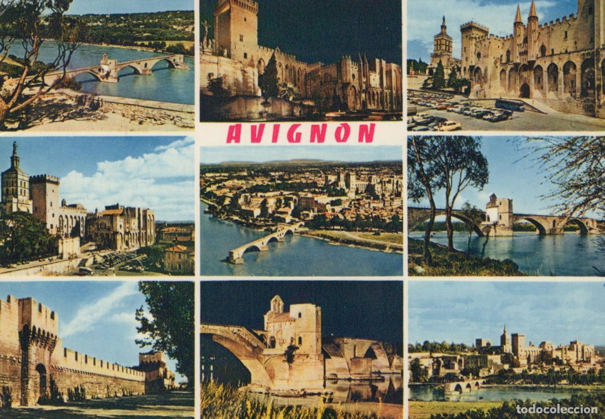 Postkarten: France Avignon Multi View Pont Saint B&eacute;n&eacute;zet Palais des Papes Cityscape *YAY376