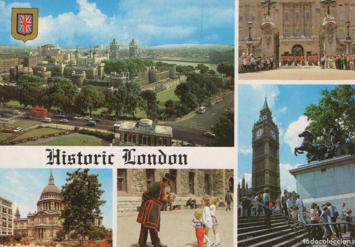 Postales: United Kingdom London Historic Collage Tower Buckingham Palace Unposted *YAY510