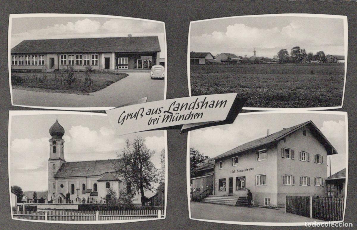 Postales: Germany Landsham Bei M&uuml;nchen Village Church School Building Landscape *YAY705
