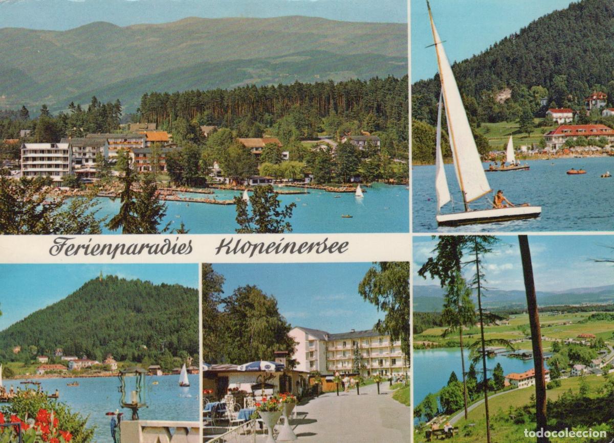 Postkarten: Austria Klopein Klopinersee Lake Resort Sailing Landscape Hotels 1970s *YAY569
