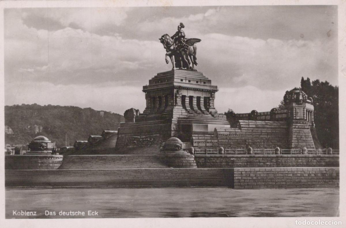 Postkarten: Germany Koblenz Deutsches Eck Monument Emperor William I Equestrian *YAY711
