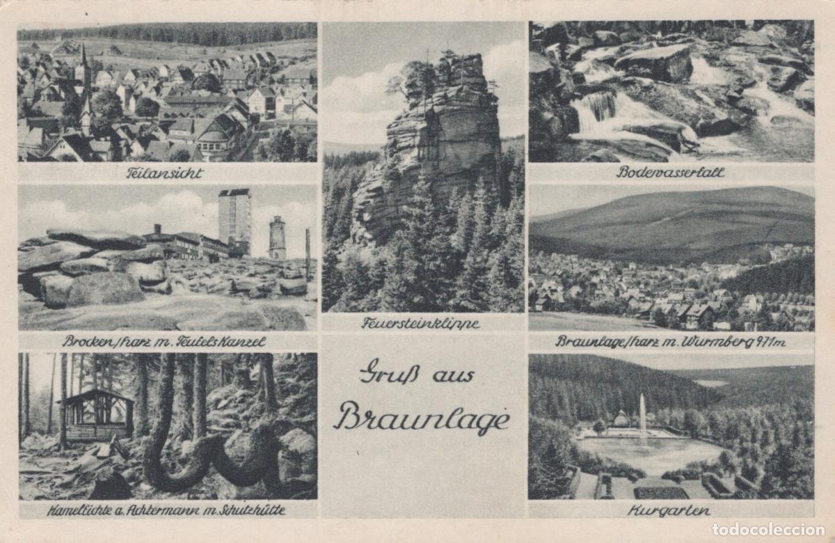 Postcards: Germany Braunlage Multi View Brocken Feuersteinklippe Bodetal Kurpark *YAY790