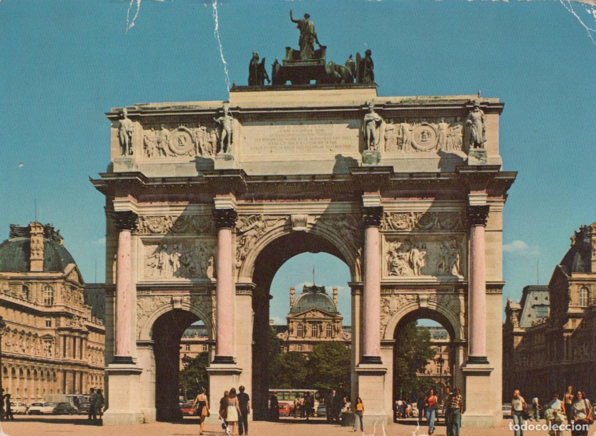 Postcards: France Paris Arc de Triomphe du Carrousel Louvre Museum 1980s *YAY532