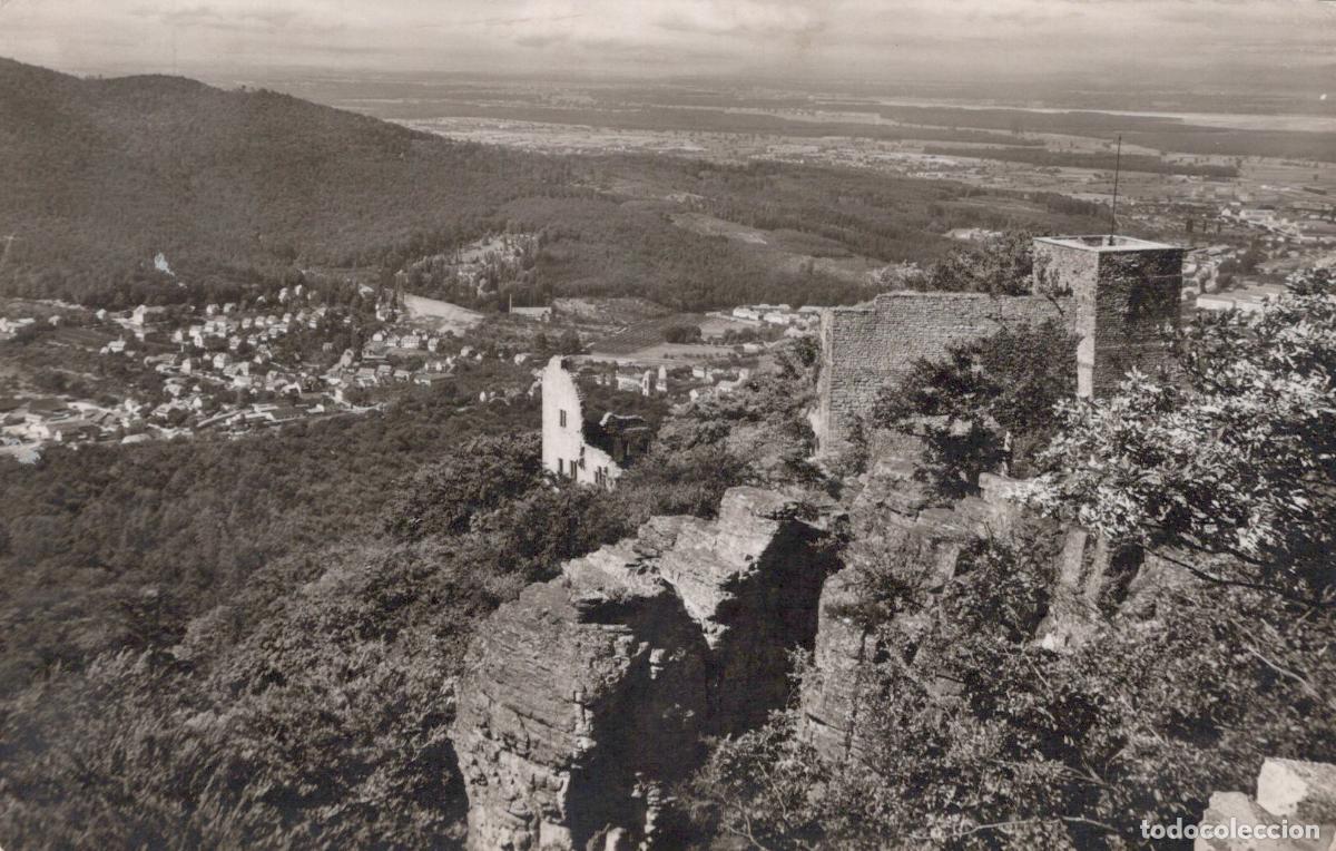 Postkarten: Germany Baden Baden Baden Hohenbaden Castle Ruins With View Real Photo *YAY806
