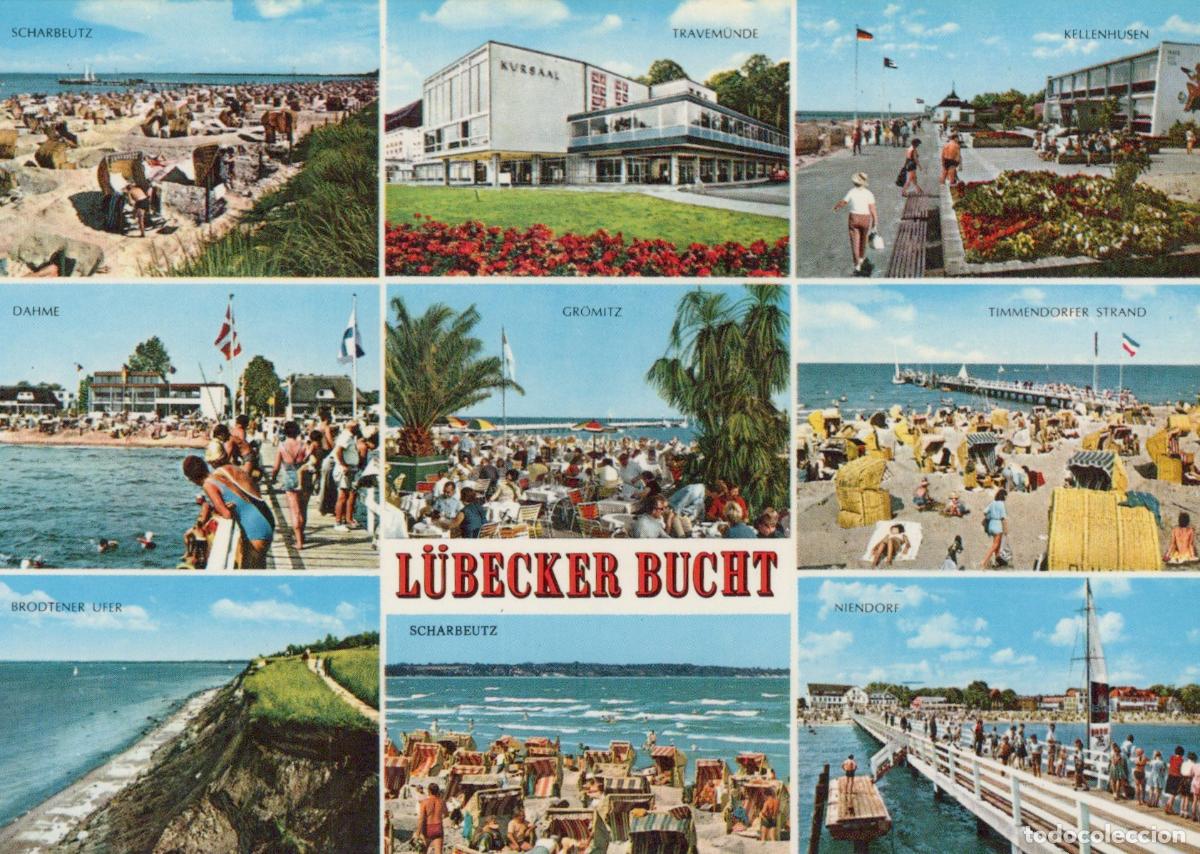 Postkarten: Germany L&uuml;beck Bay L&uuml;becker Bucht Scharbeutz Travem&uuml;nde Unposted *YAY415