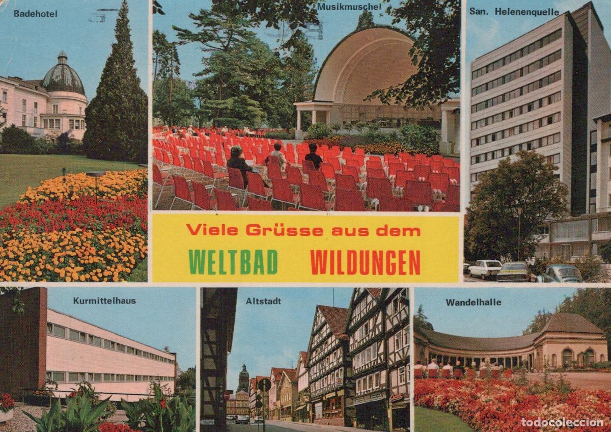 Postkarten: Germany Bad Wildungen Multi View Badehotel Musikmuschel San Helenquelle *YAY614