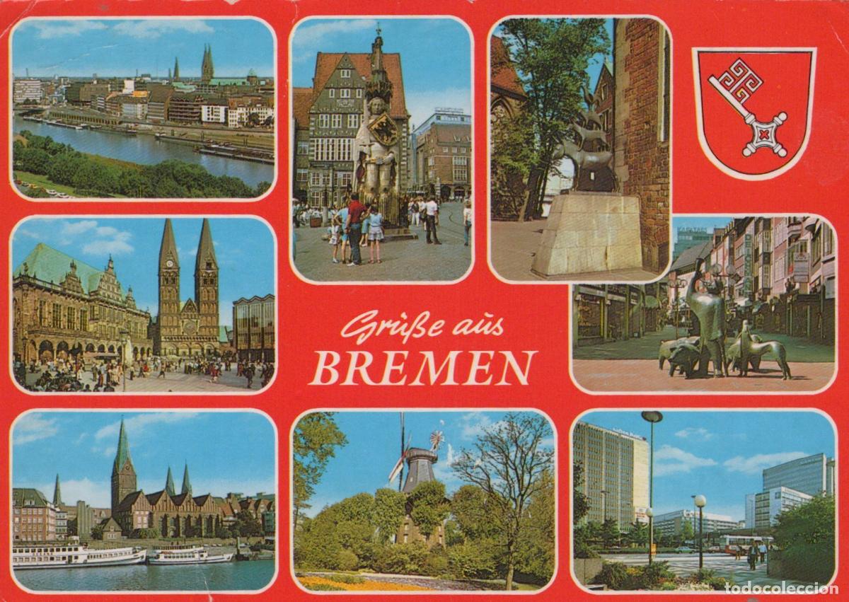 Postais: Germany Bremen Multi View Cityscape Architecture River Weser Roland *YAY620