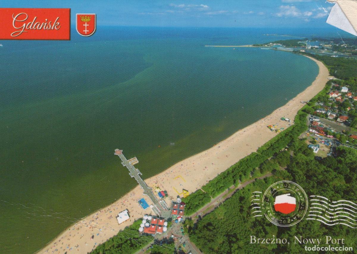 Postais: Poland Gdansk Brzeźno Nowy Port Aerial View Beach Pier Baltic Sea *YAY423