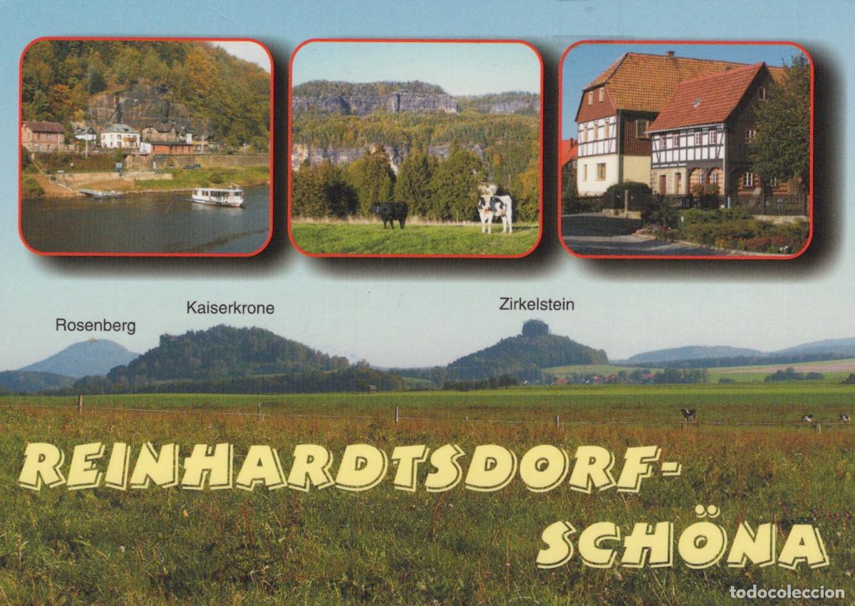 Postais: Germany Reinhardtsdorf Sch&ouml;na Rosenberg Kaiserkrone Zirkelstein Elbe *YAY425
