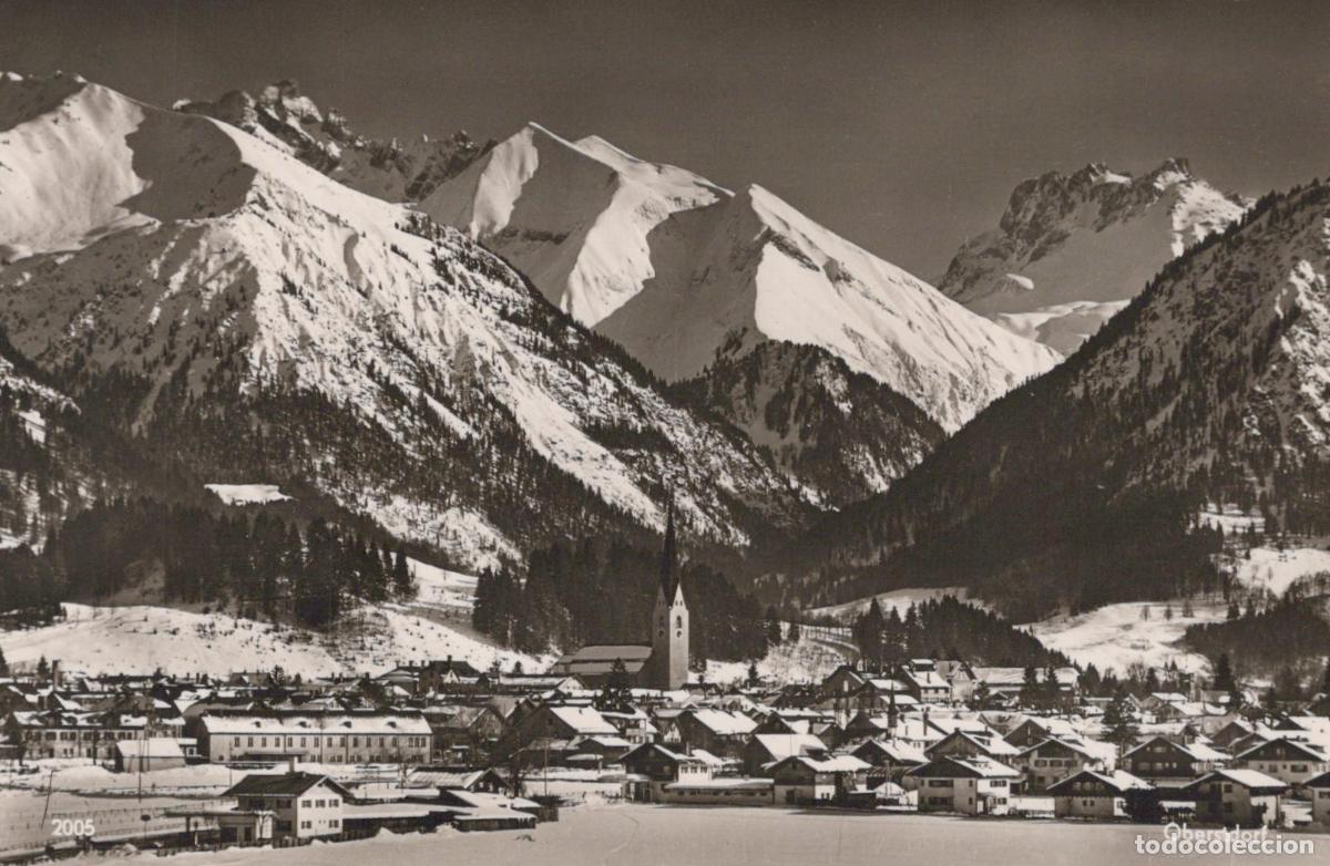 Cartes Postales: Germany Oberstdorf Winter Mountain Village With Church Snow Covered Alps *YAY856