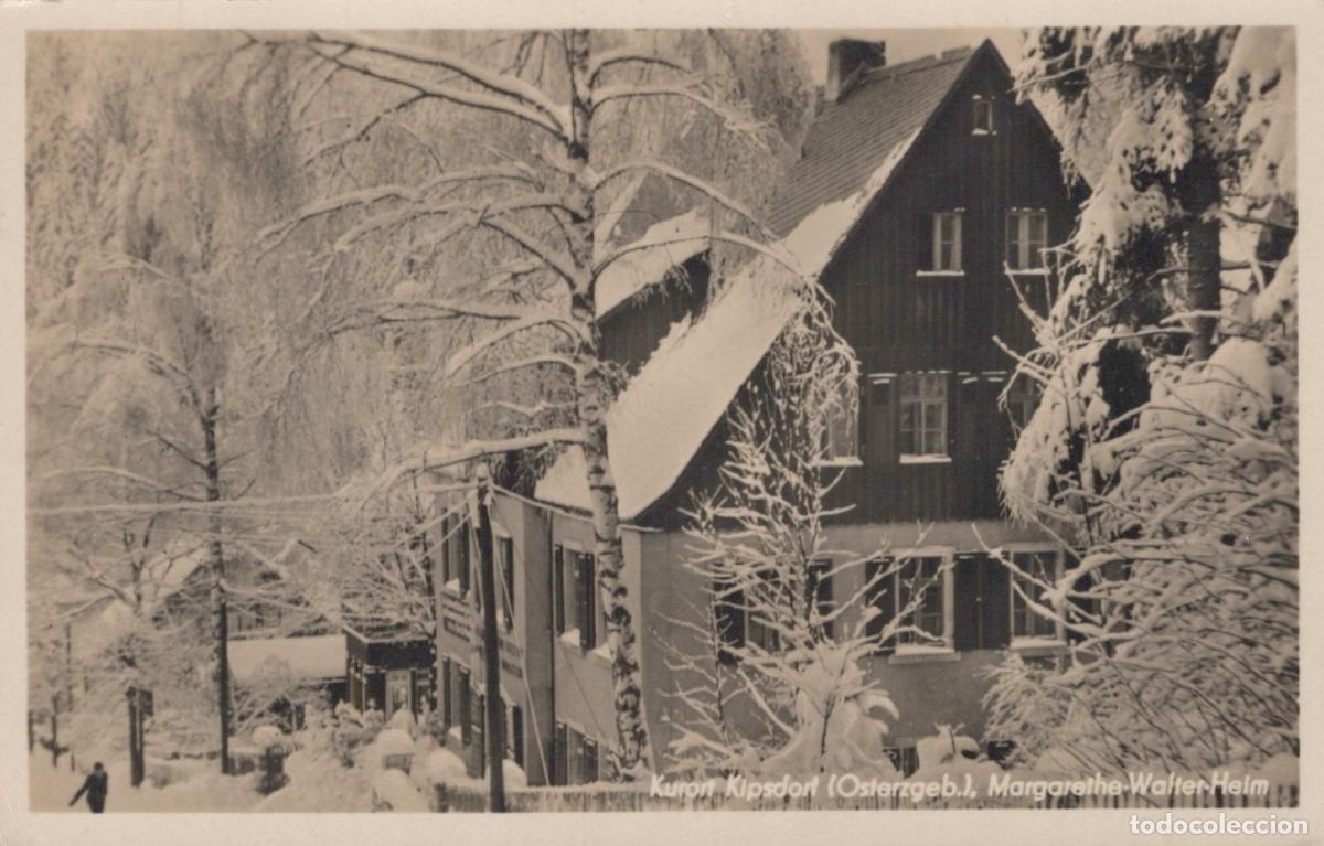 Postcards: Germany Kipsdorf Osterzgebirge Margarethe Walter Heim Winter Real Photo *YAY862