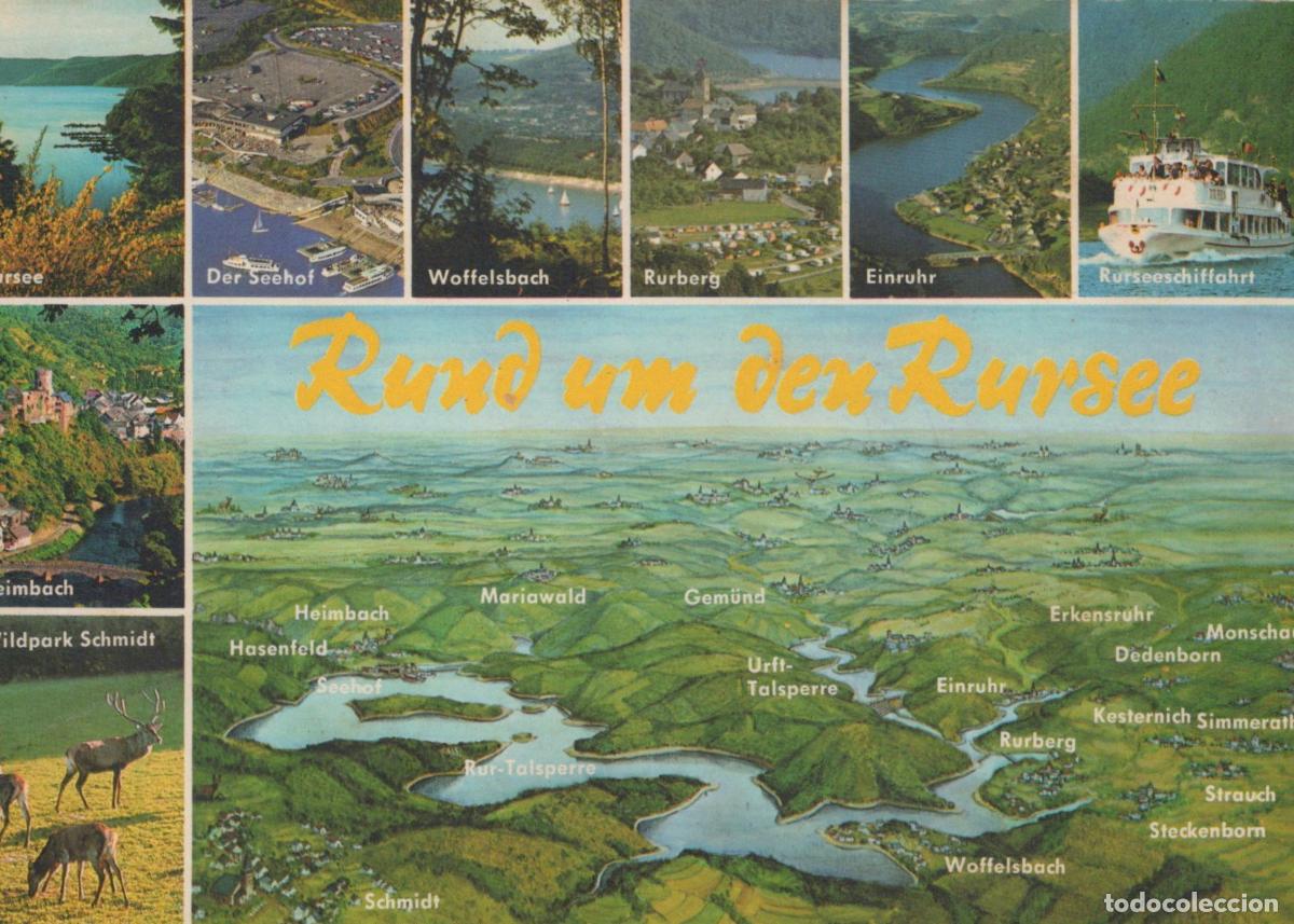 Postcards: Germany Heimbach Collage of Views Around the Rursee Lake Including Towns *YAY664