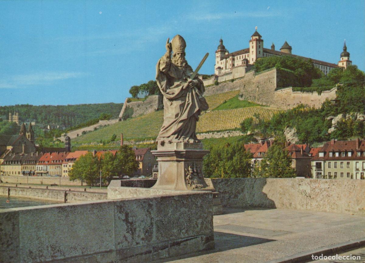 Postcards: Germany W&uuml;rzburg Marienberg Fortress and Saint Kilian Statue On Unposted *YAY668