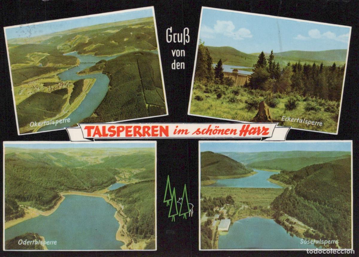 Postcards: Germany Bad Lauterberg Mountains Oker Ecker Oder S&ouml;se Dams Aerial Views *YAY590