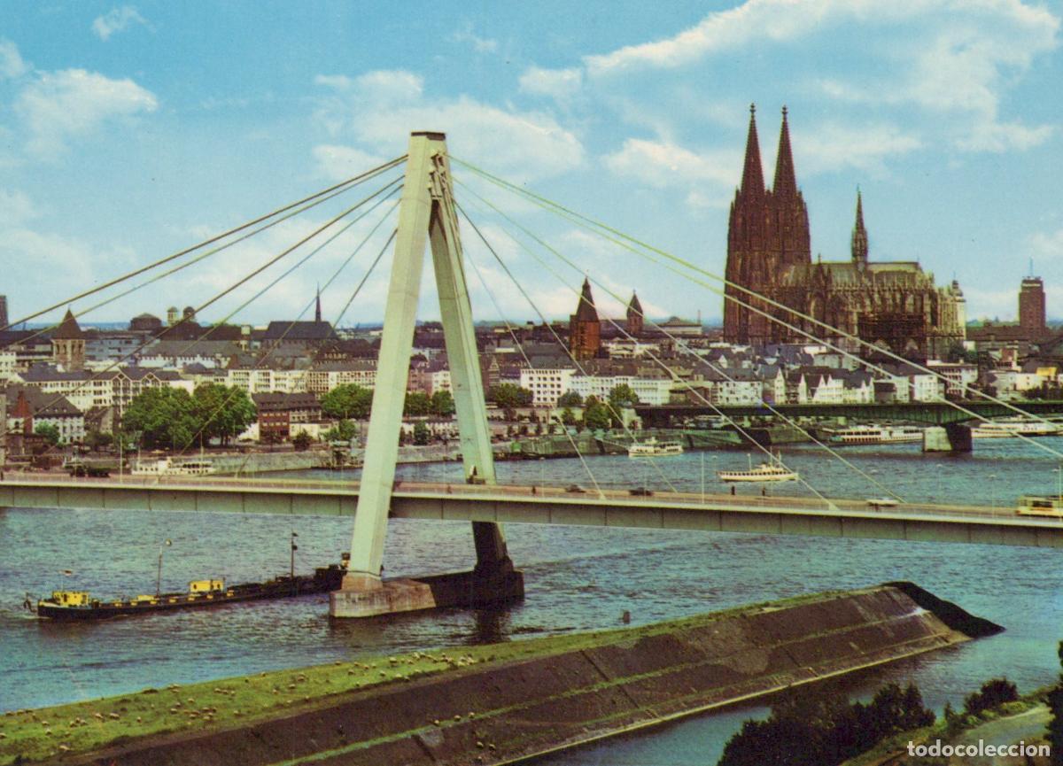 Postais: Germany Cologne Severinsbr&uuml;cke Bridge Dom Cathedral Rhine River Unposted *YAY674
