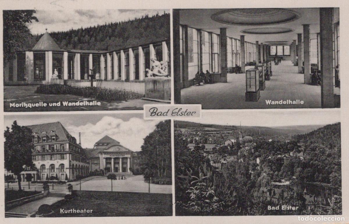 Postais: Germany Bad Elster Morikquelle Wandelhalle Kurtheater Spa Town Multi *YAY904