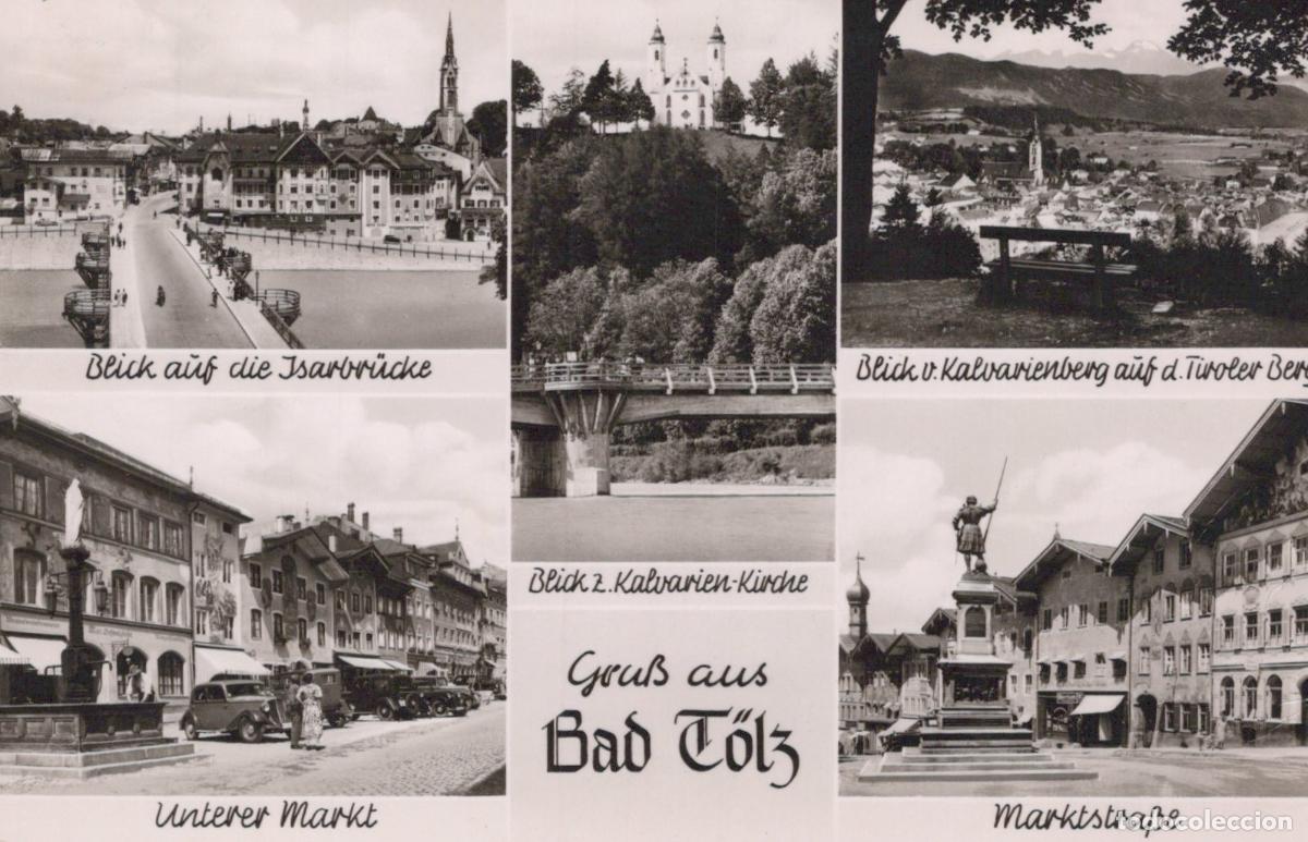 Postais: Germany Bad T&ouml;lz Views of Including Isar Bridge and Calvary Church *YAY799