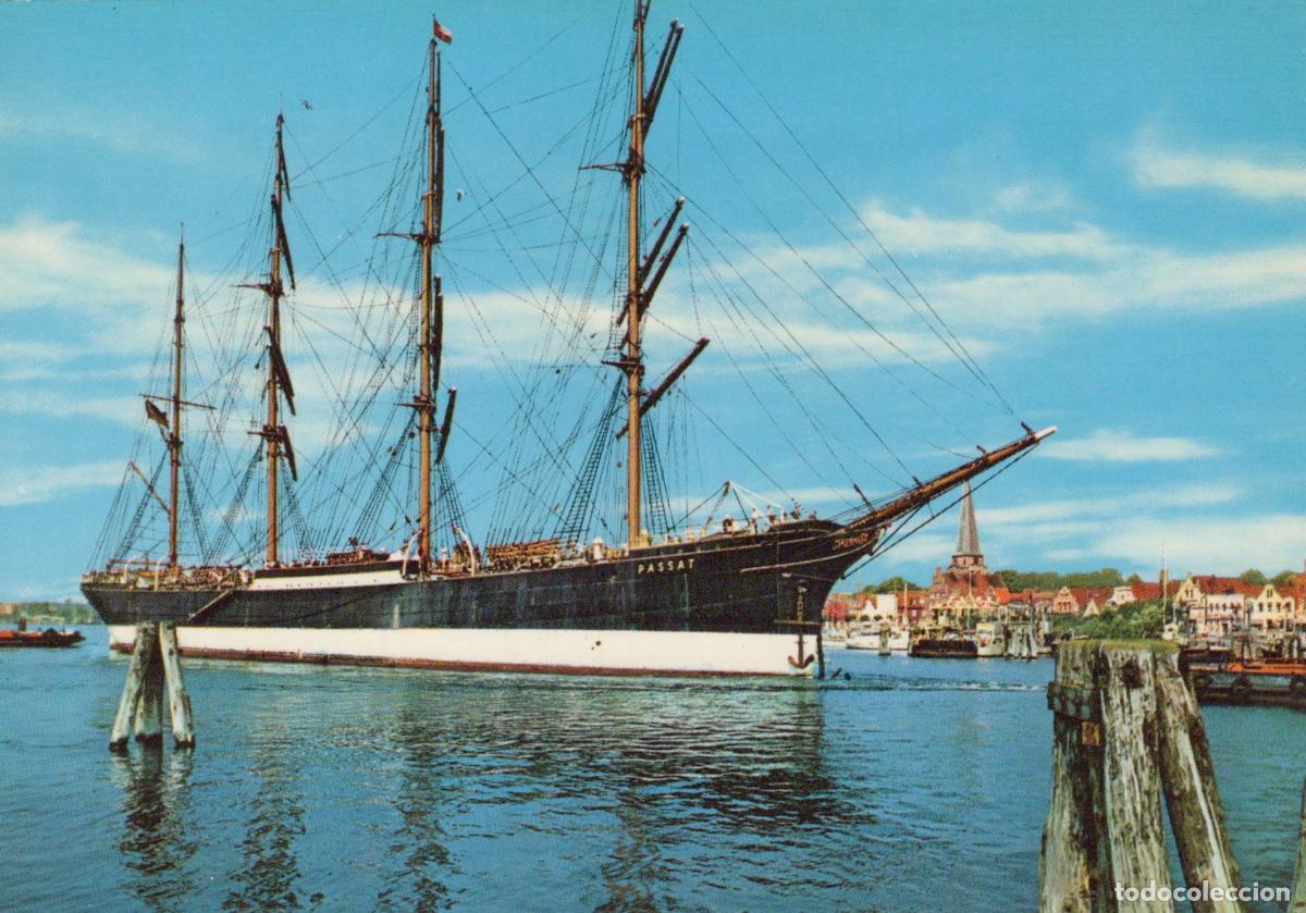 Postais: Germany Travem&uuml;nde Harbor With Sailing Training Ship Passat Unposted *YAY599