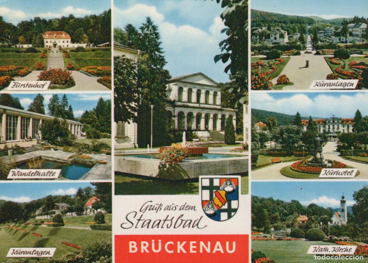 Postales: Germany Bad Br&uuml;ckenau Spa Resort Multi View Kurpark Wandelhalle *YAY607