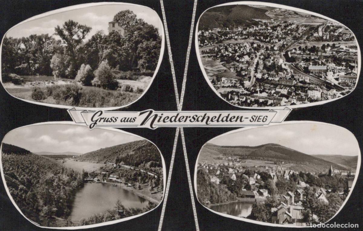 Postales: Germany Niederschelden Sieg Multi View Landscape Town River Lake Vintage *YAY813