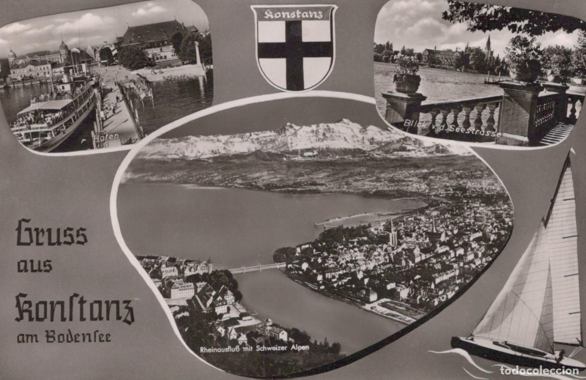 Postales: Germany Konstanz Am Bodensee Multi View With Harbor Lake Alps and *YAY708