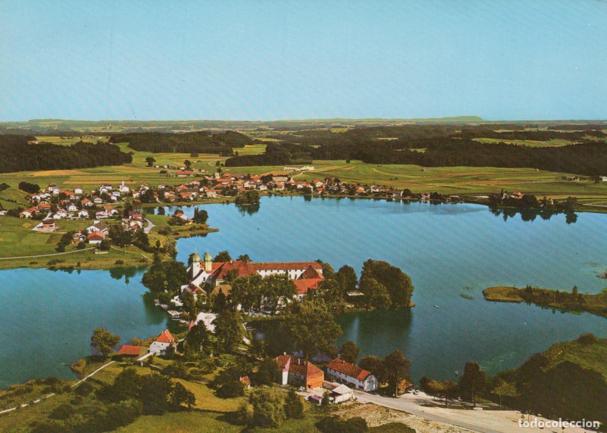 Cartoline: Germany Seeon IM Chiemgau Aerial View of Monastery and Lake *YAY621