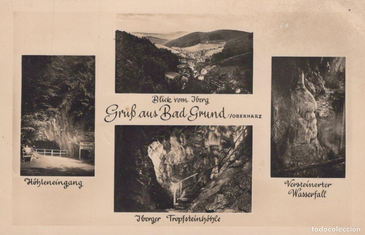 Cartoline: Germany Bad Grund Iberg Caves View Entrance Petrified Waterfall *YAY965