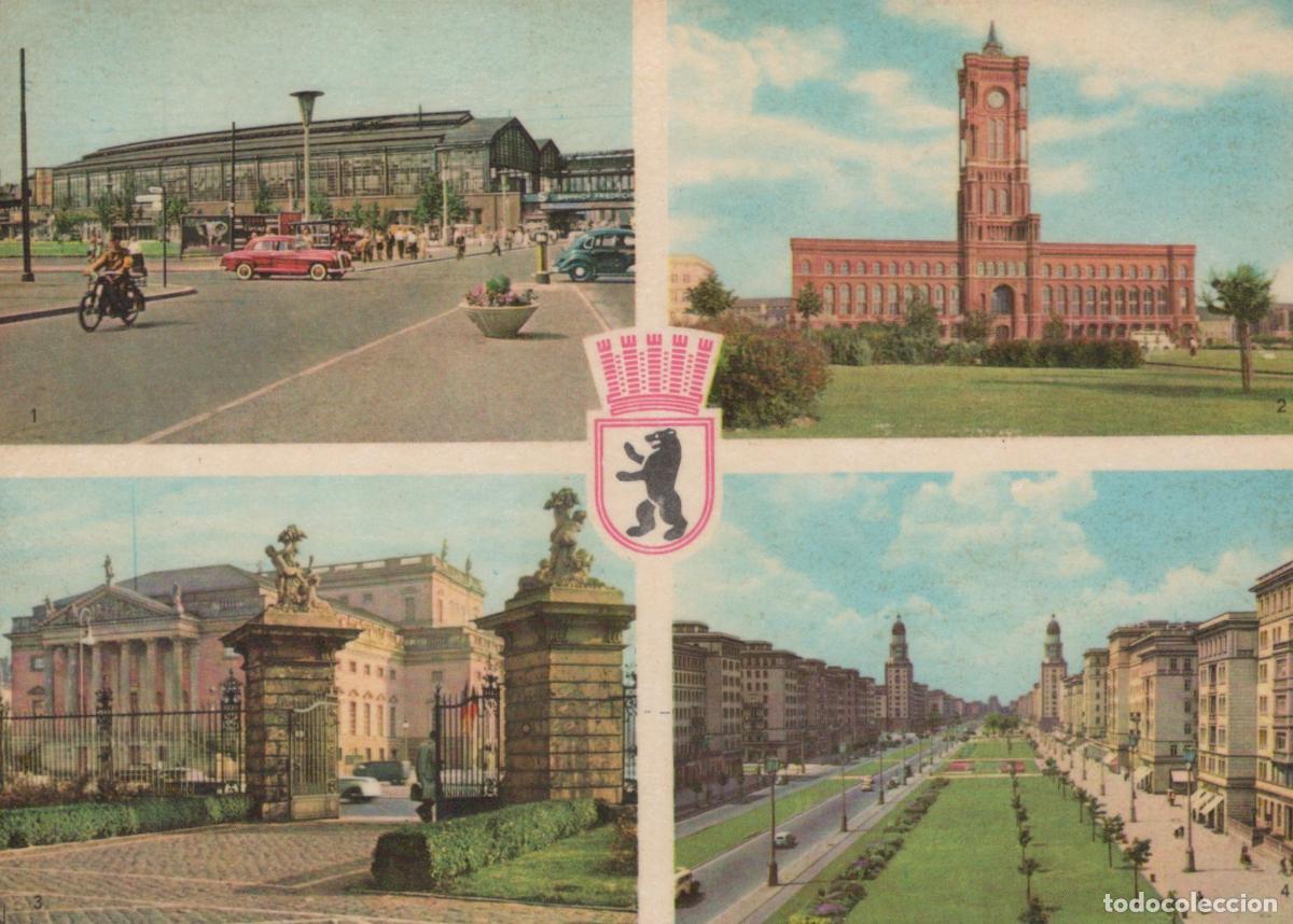 Cartes Postales: Germany Berlin Collage Friedrichstrasse Station Town Hall State Opera *YAY629