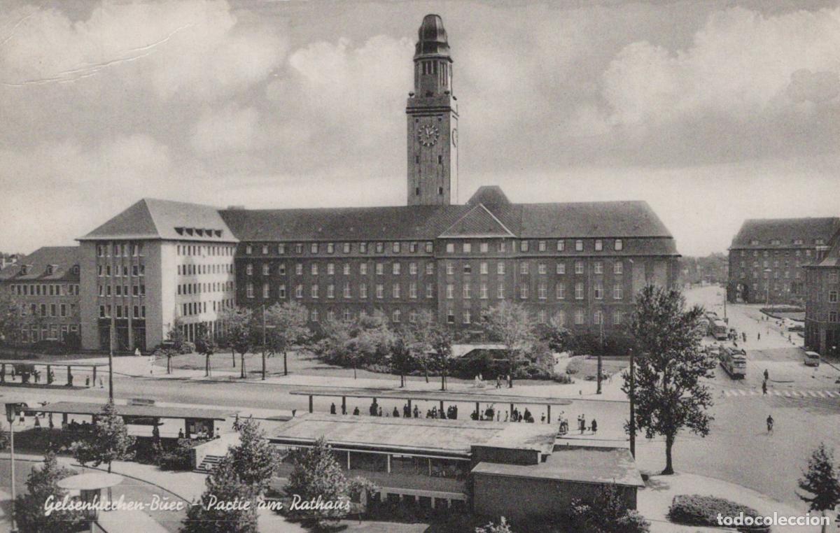 Cartoline: Germany Gelsenkirchen Buer City Hall With Clock Tower and Square *YAY744