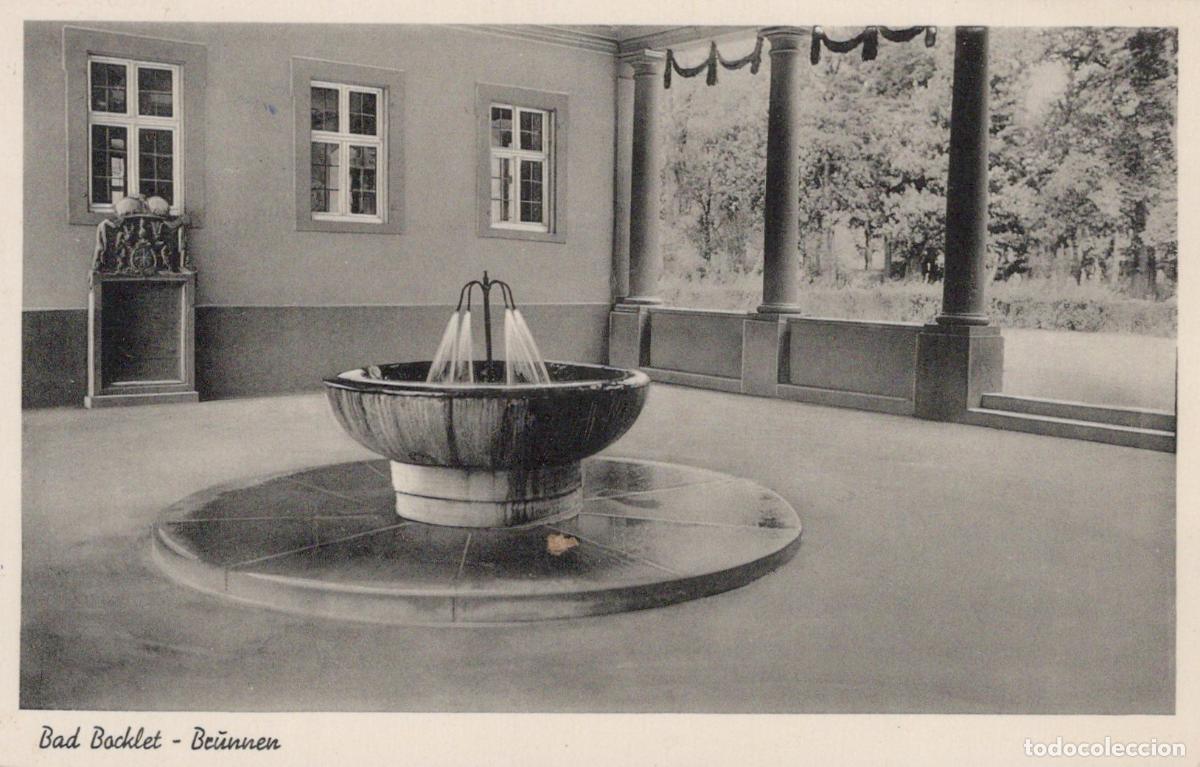 Cartoline: Germany Bad Bocklet Brunnen Fountain Architecture 1950s *YAY752