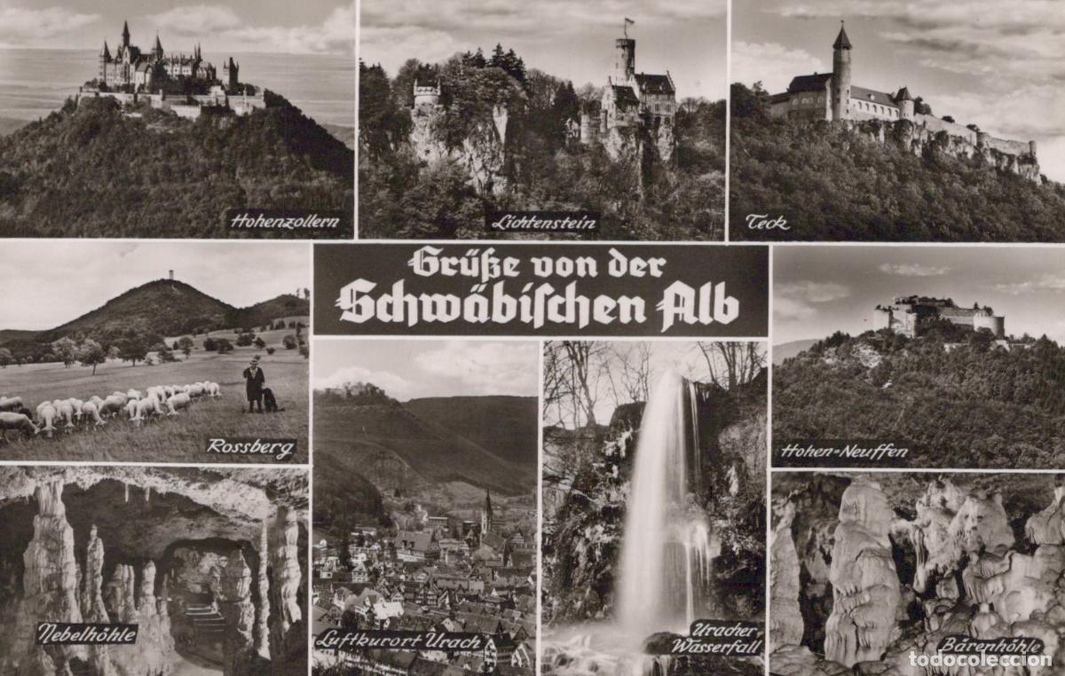 Cartoline: Germany Urach Gr&uuml;&szlig;e von der Schw&auml;bischen Alb Hohenzollern Lichtenstein *YAY926