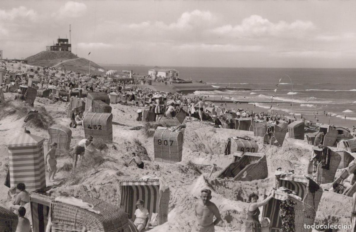 Postais: Germany Norderney Beach Crowded Strandleben With Beach Chairs and Ocean *YAY857