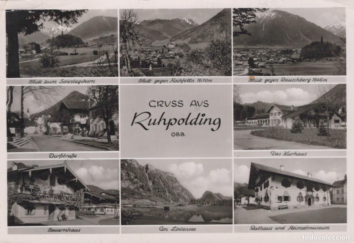 Postais: Germany Ruhpolding Multi View Mountains Village Lake Buildings *YAY863