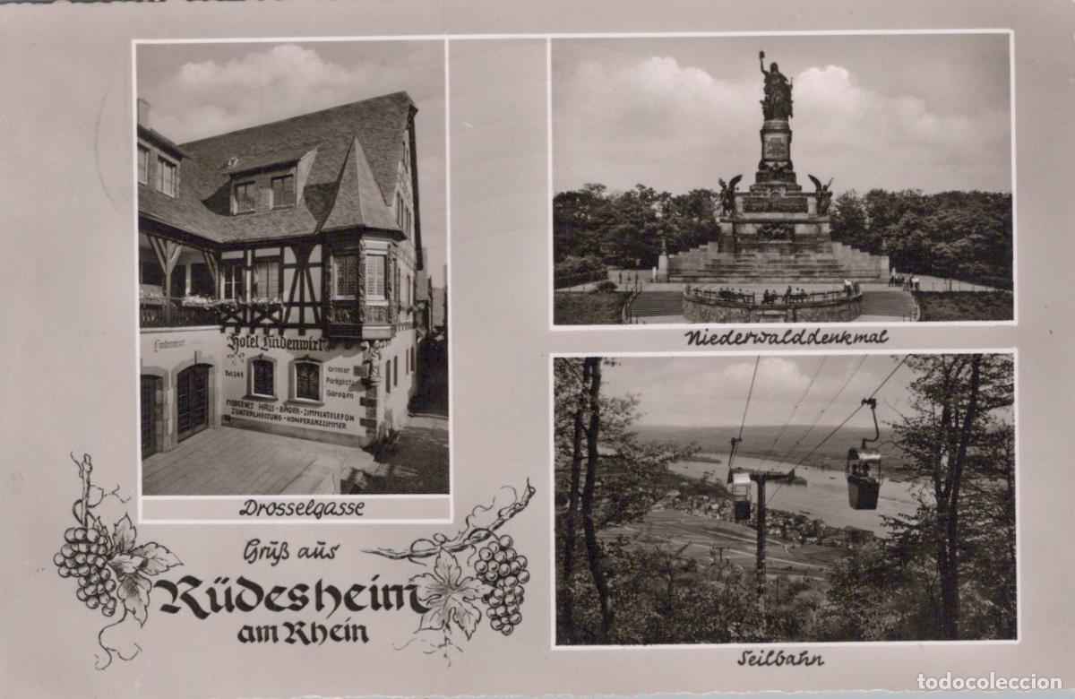 Postais: Germany R&uuml;desheim am Rhein Drosselgasse Niederwalddenkmal Seilbahn Cable *YAY865