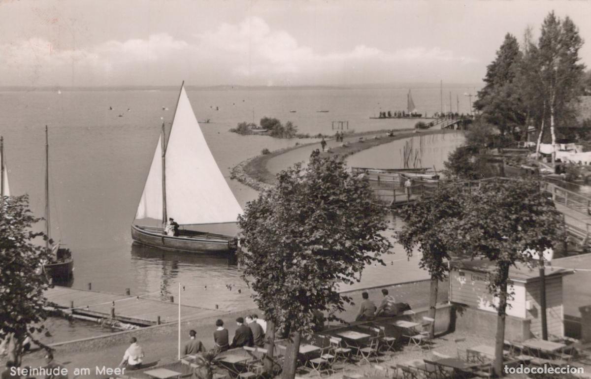 Postais: Germany Steinhude Am Meer Sailboats On Lake Waterfront Cafe *YAY919