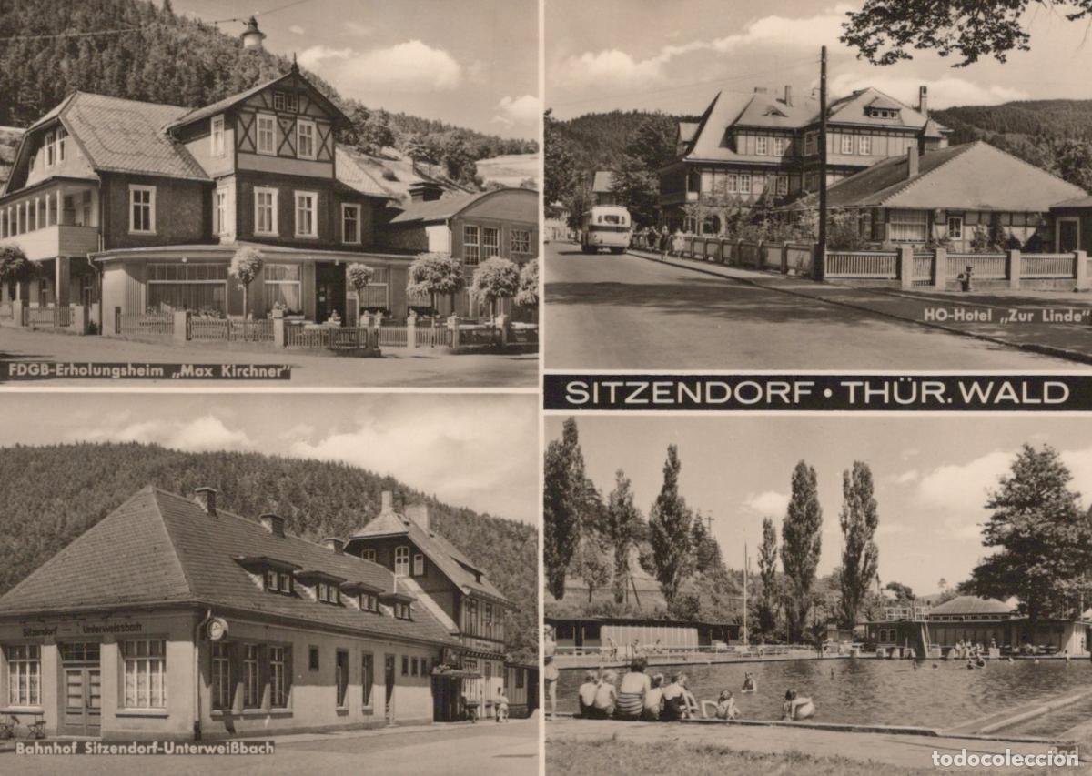 Postais: Germany Sitzendorf Thuringian Forest Hotels Train Real Photo Unposted *YAY996