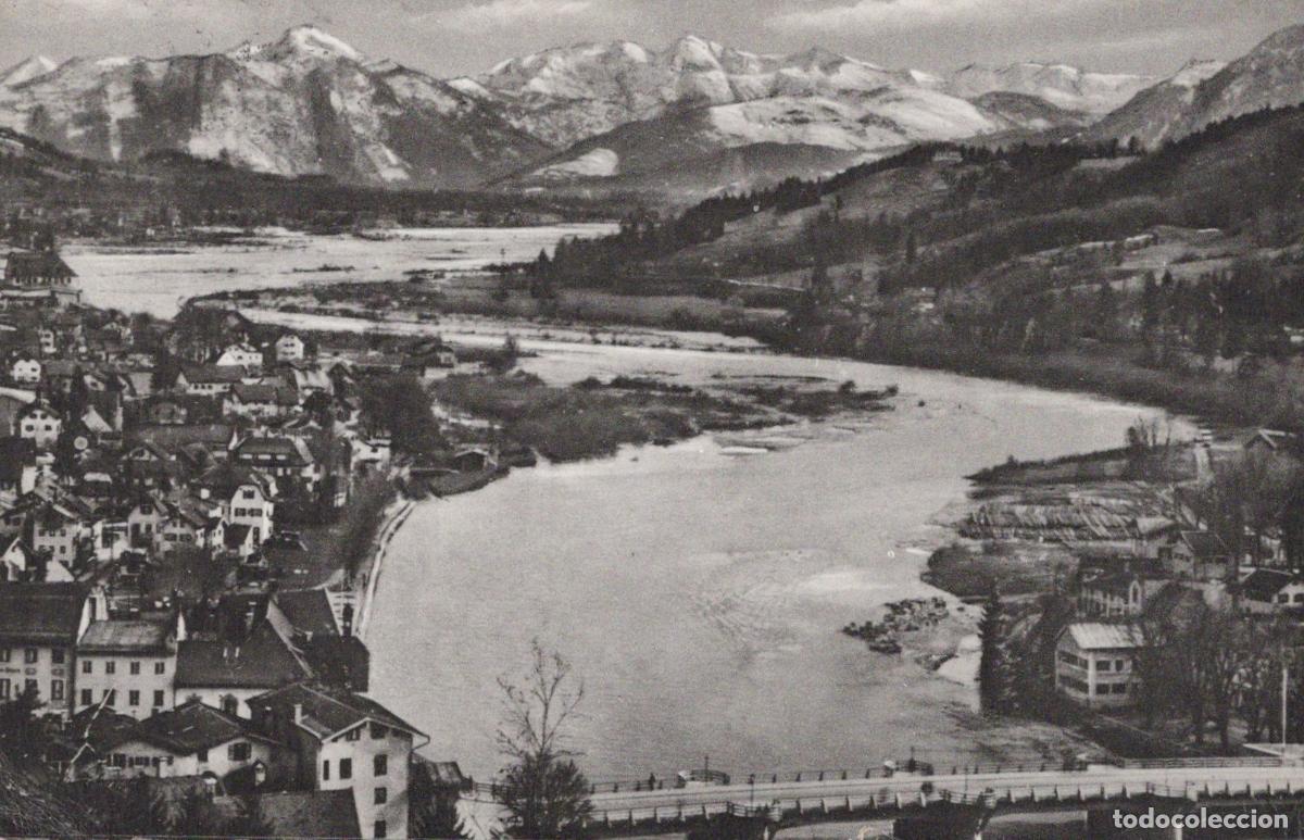 Postales: Germany Bad T&ouml;lz Isar River and Bavarian Alps Vintage *YAY893