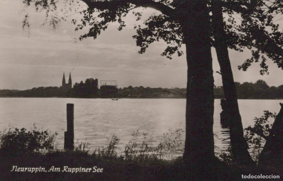 Postales: Germany Neuruppin Am Ruppiner See Lake Ruppin With City Skyline *YAY929