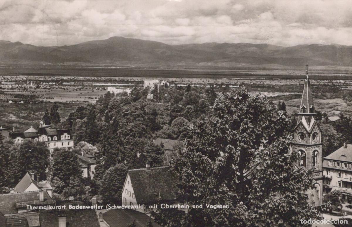 Postales: Germany Badenweiler Oberrhein Vogesen Panoramic View Church Spa Town *YAY962