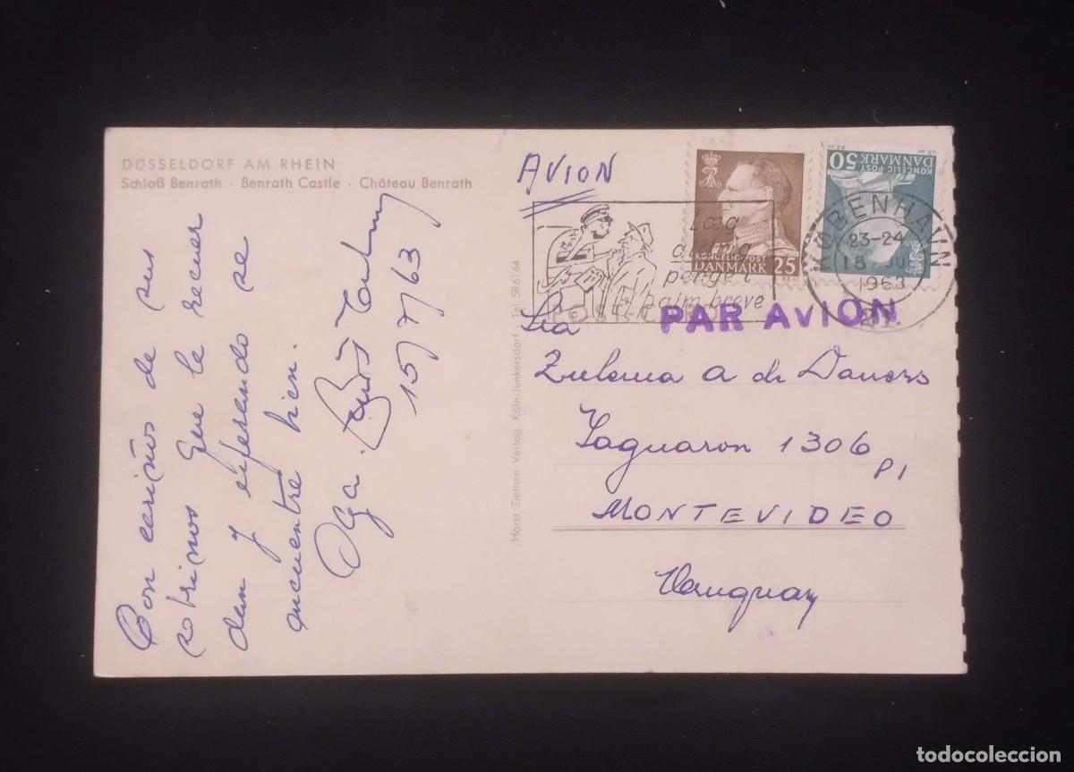 Postales: TS) 1963 DENMARK, POSTCARD, AIRMAIL,WITH KING FREDERIK IX,VF.
