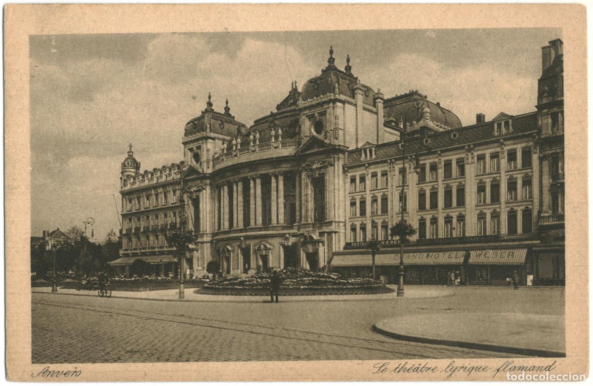 Postales: ANVERS_Th&eacute;&acirc;tre Lirique Flamand_Sin datos / Teatros de B&eacute;lgica