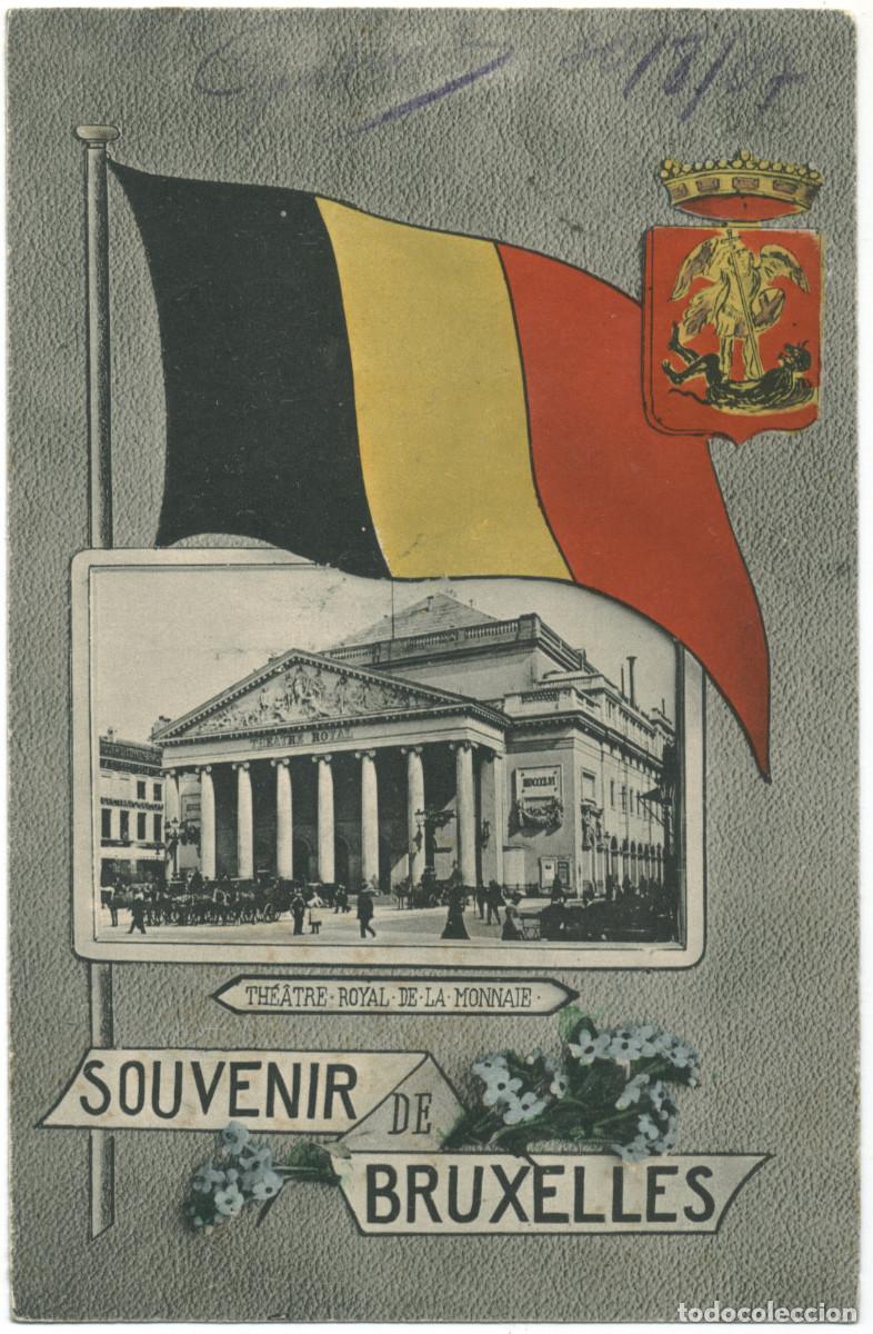 Postales: BRUXELLES_Th&eacute;&acirc;tre Royal de la Monnaie. Souvenir de Bruxelles / Teatros de B&eacute;lgica