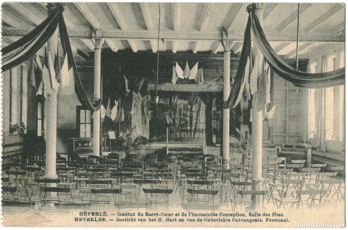 Postales: H&Eacute;VERL&Eacute; (Heverlee)_Institut du Sacr&eacute;-Coeur et de l'Immacul&eacute;e Conception. Salle / Teatros de B&eacute;lgica