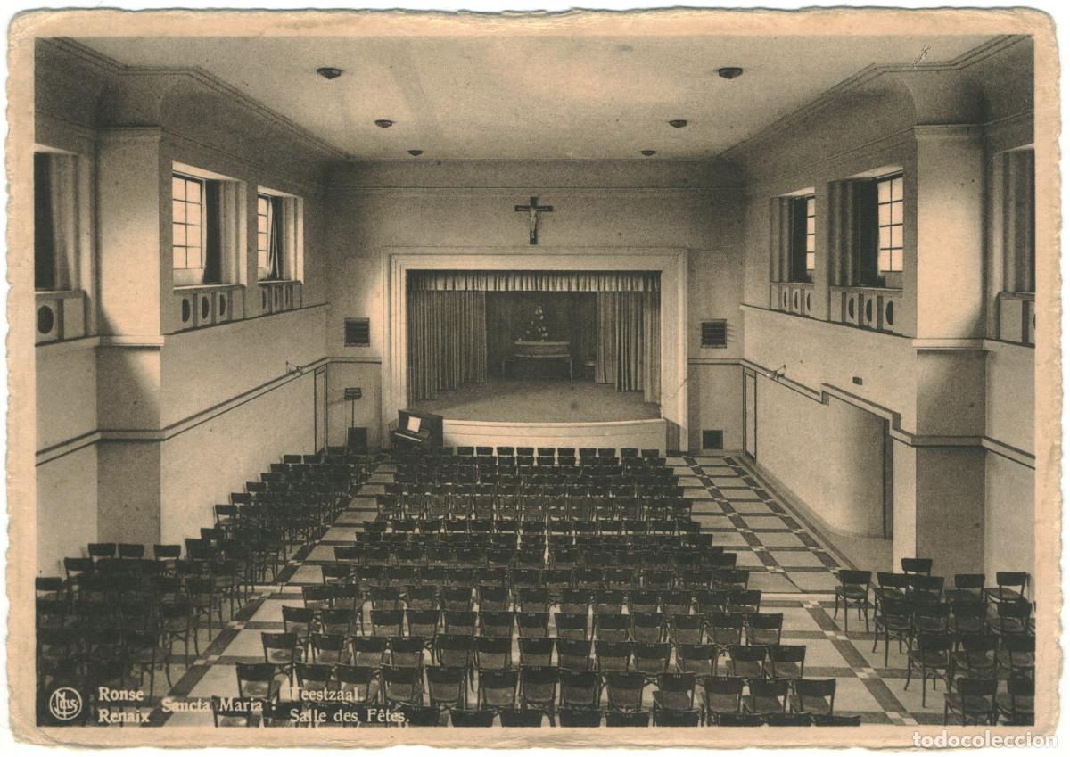 Postales: RONSE (Renaix)_Sancta Maria. Feestzaal (Salle des F&ecirc;tes)_Nels / Teatros de B&eacute;lgica