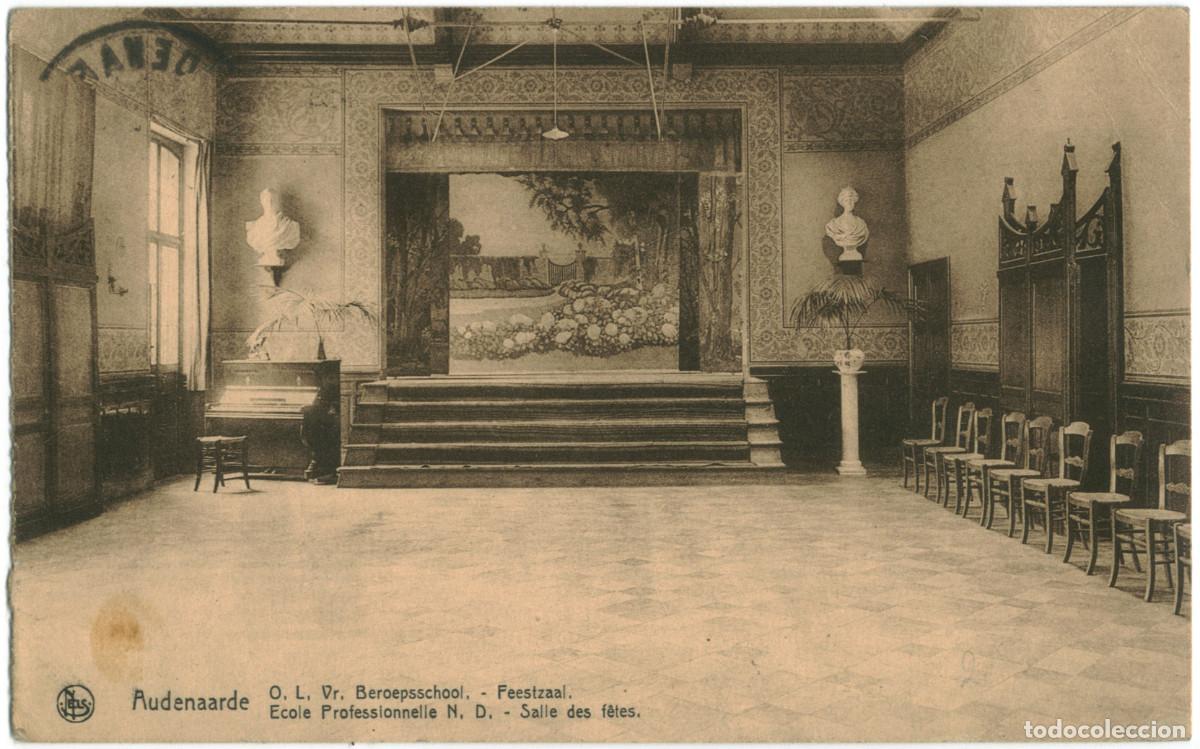 Postales: AUDENAARDE_Beroepsschool. Feestzaal (&Eacute;cole Professionnelle. Salle des F&ecirc;tes)_Ne / Teatros de B&eacute;lgica