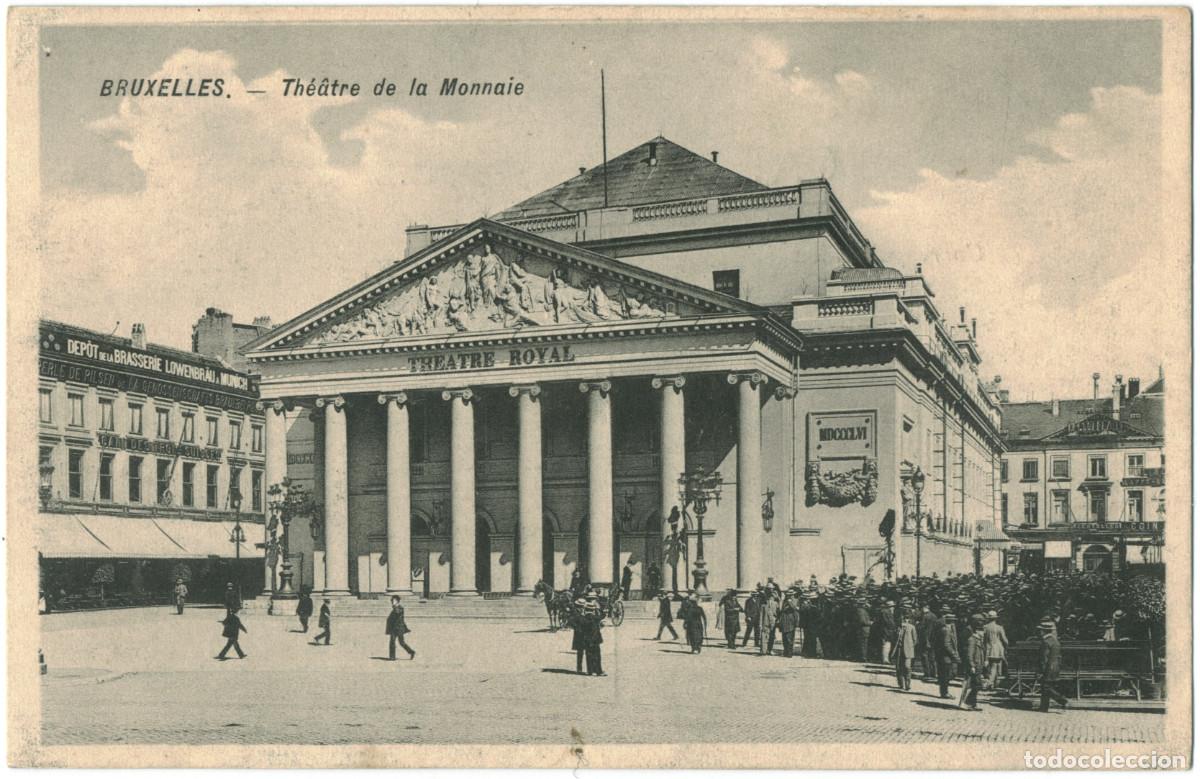 Postais: BRUXELLES_Th&eacute;&acirc;tre de la Monnaie_H. P. Grand Place / Teatros de B&eacute;lgica