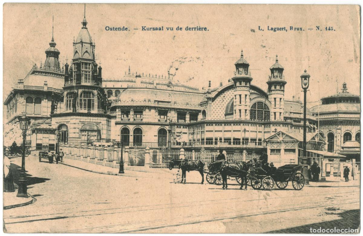 Postales: OSTENBDE_Kursaal vu de derri&egrave;re_L. Lagaert; 145 / Teatros de B&eacute;lgica